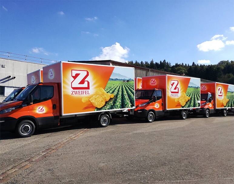 Fahrzeugbeschriftung, Iveco, Zweifel Chips
