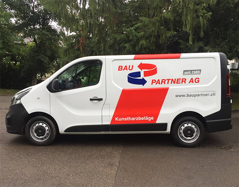 Fahrzeugbeschriftung, Renault, Bau Partner AG