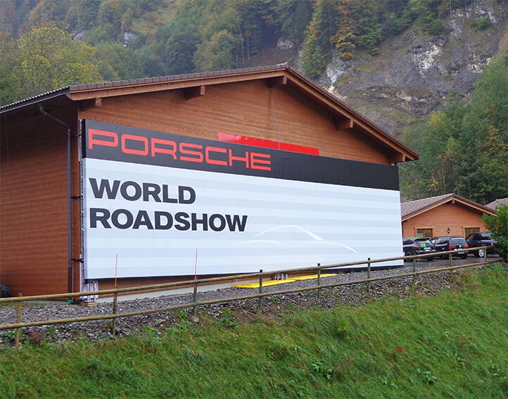 Werbeblache, Porsche