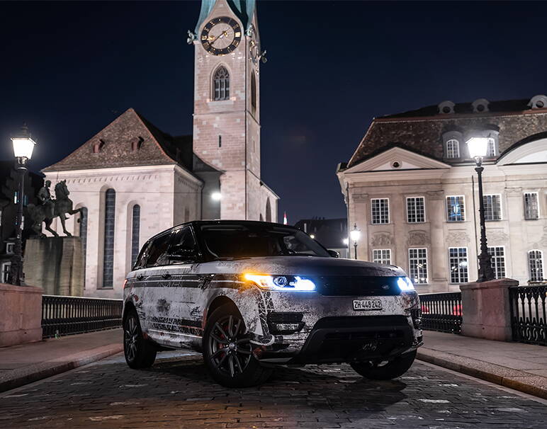 Fahrzeugbeschriftung, Range Rover, Sulzer Beschriftungen