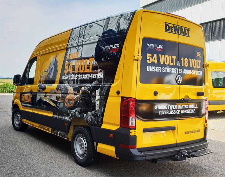 Fahrzeugbeschriftung, VW Crafter, DeWALT