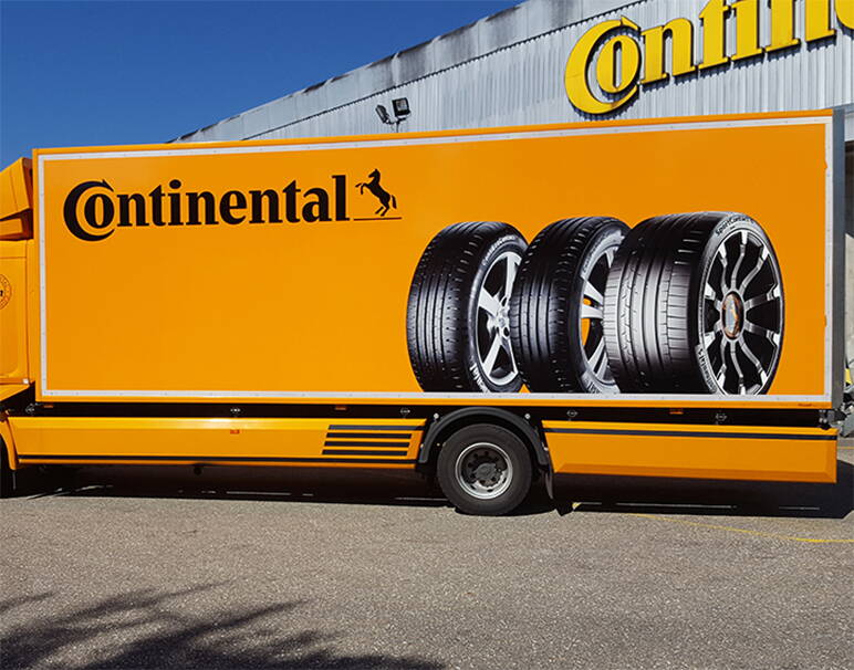 Fahrzeugbeschriftung, LKW, Continental