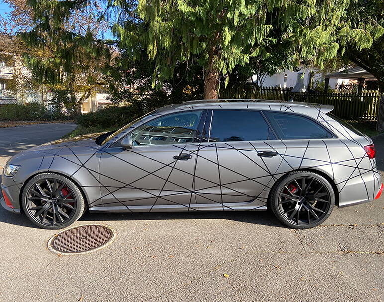 Fahrzeugbeschriftung, Audi RS6, Schlüssel Meier