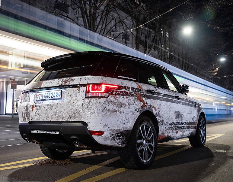 Fahrzeugbeschriftung, Range Rover, Sulzer Beschriftungen