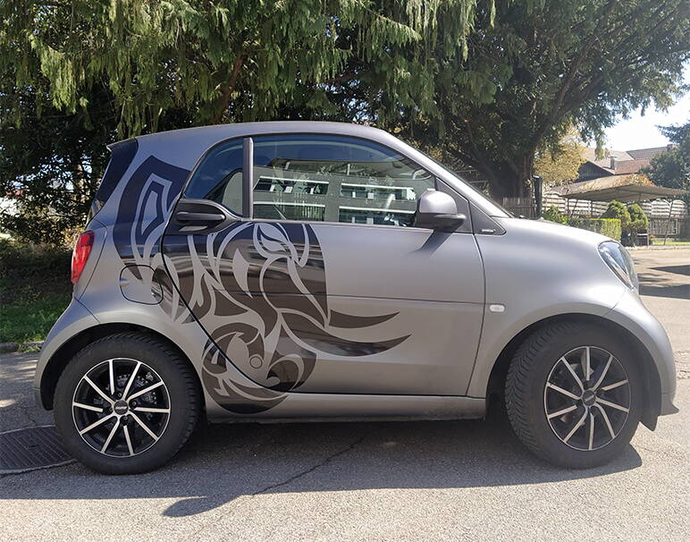Fahrzeugbeschriftung, Smart, Elefant