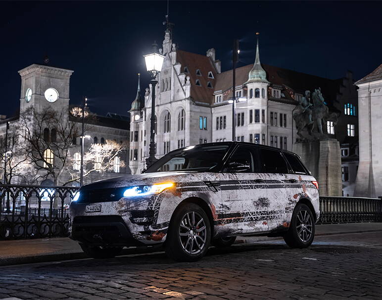 Fahrzeugbeschriftung, Range Rover, Sulzer Beschriftungen