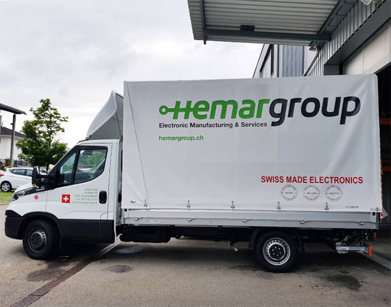 Fahrzeugbeschriftung, Lieferwagen Blache, Hemar Group