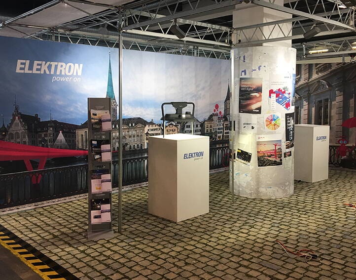 Messestand, Elektron